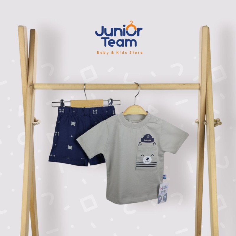 Mariner Baskılı Erkek Bebek Takım Gri