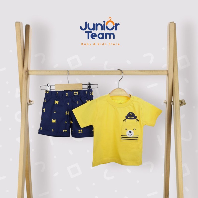 Mariner Baskılı Erkek Bebek Takım Sarı