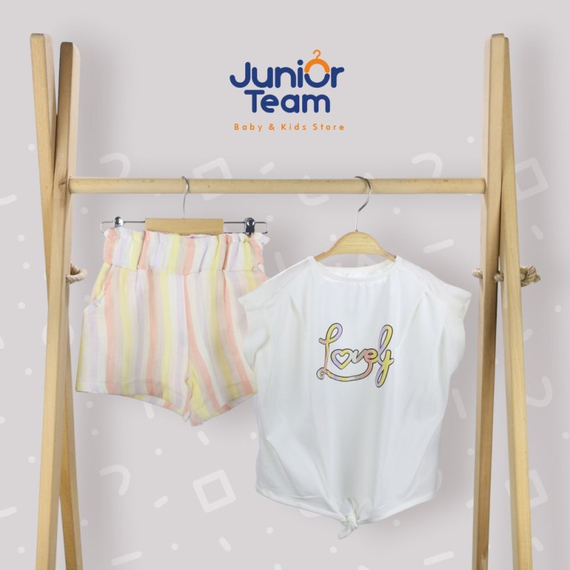 Lovley Baskılı Kız Çocuk Takım Beyaz