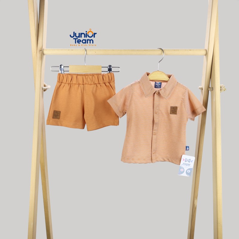 Deri Armalı Süprem Erkek Bebek Takım Kiremit