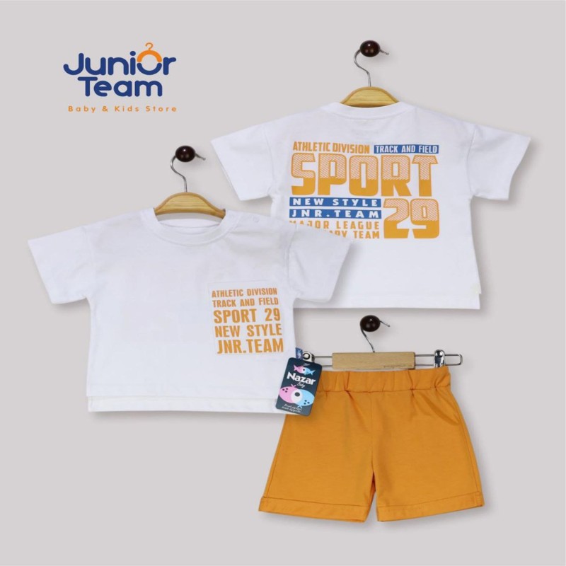 Enjoy Baskılı Erkek Bebek Takım Beyaz