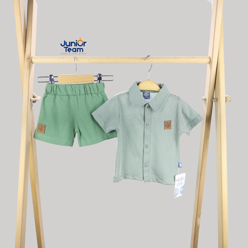 Deri Armalı Süprem Erkek Bebek Takım Yeşil